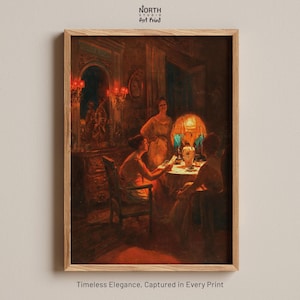 Der Liebesbrief - Vintage Romantische Kunstdruck von Luc Barbut Davray, Romantischer Druck,Liebesbrief Kunst, Antikes Dekor, Stimmungsvolles Kunstwerk, Historisches