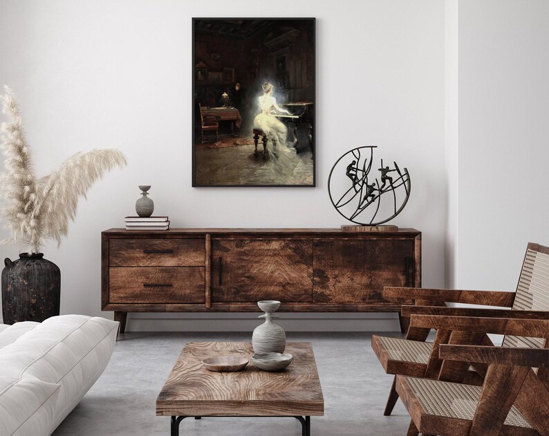 Spirit By George Roux Poster, Abstract Art, Spiritual Artwork, Vintage Painting, Mystical Art, Classic Art, Art Print, French Artist image 2