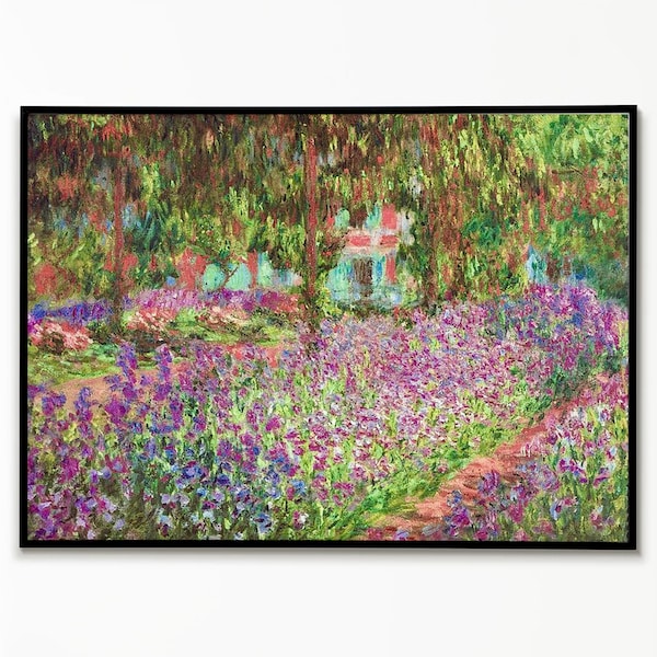 Claude Monet Garden at Giverny Poster, Poster Print, Wall Art, Poster Art, Nature Inspired, Artistic Elegance, Giverny Garden Scene