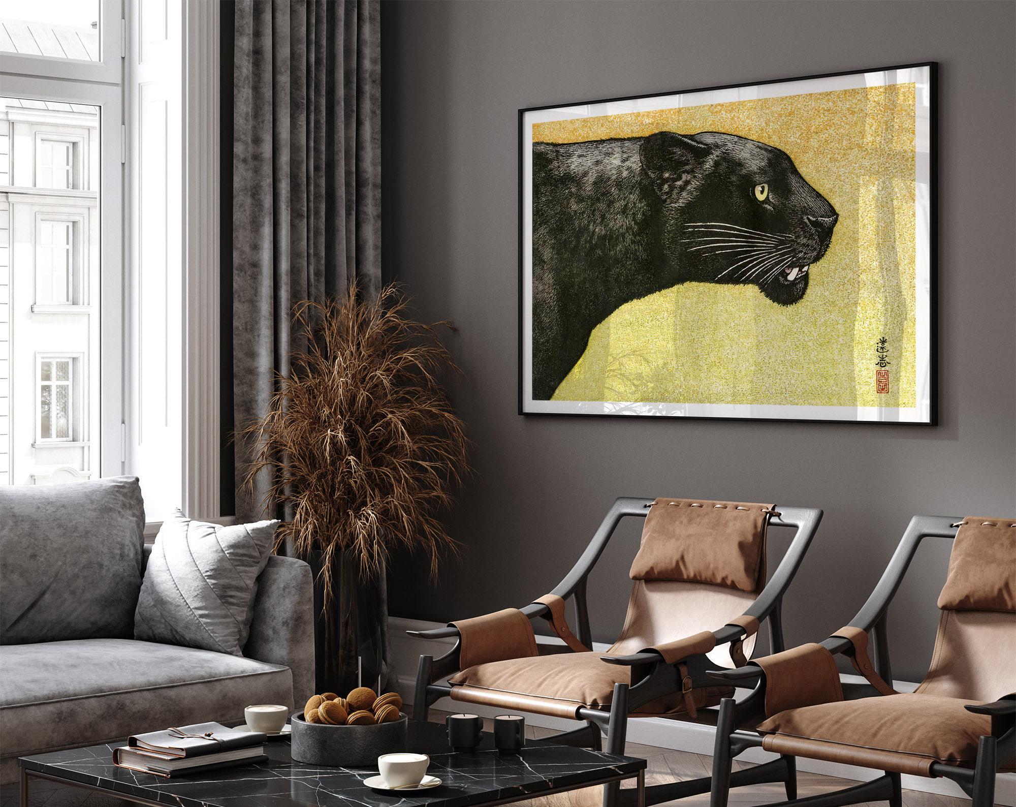 Black Panther 1934 by Ukiyo Poster, Poster, Wall Art, Poster Print