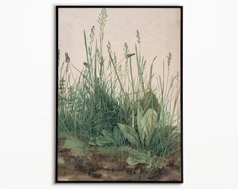 Great Piece of Turf Albrecht Dürer Poster, Wandkunst, Posterdruck, Kunstdrucke, Klassische Malerei, Inspiriert, Botanisches Poster,