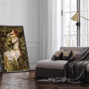 Ophelia John William Waterhouse Poster, Wall Art Decor, Poster Print, Classic Artwork, Wall Decor, British Academic Painting, Art Print Gift image 3