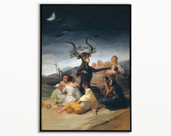 Francisco Goya Witches Sabbath Poster, Wall Art, Poster Print, Wall Decor, Art Prints, Romanticism Art, Classic Painting , Home Decor,