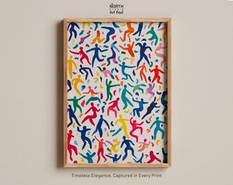 Henri Matisse Abstract Dance Print, Colorful Wall Art Print, Dance Movement Art, Energetic Home Art, Artistic Dance Art, Art Lover Gift