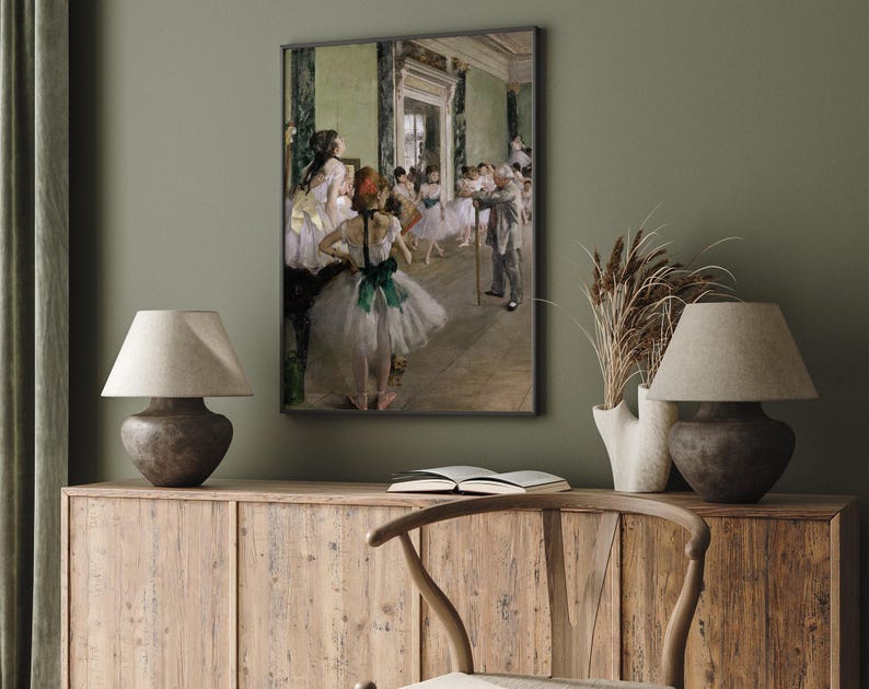 Edgar Degas Ballet Dance Class Impressionist Ballerina Poster, Inspired Poster, Wall Art, Fine Art Print Home Deco, Colorful Print image 6