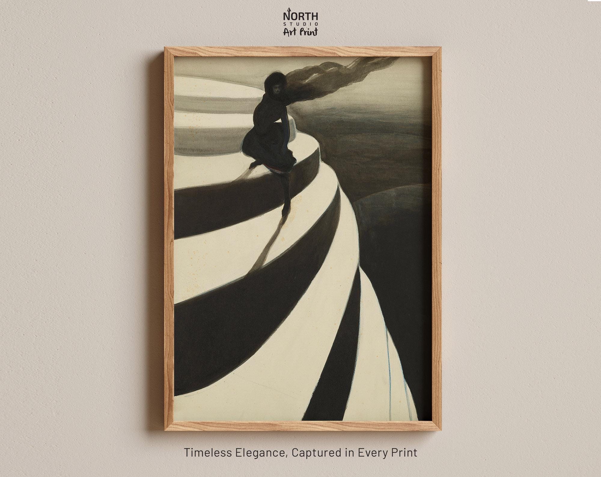Vertigo Print, 1908 Artwork by Léon Spilliaert, Belgian Symbolist