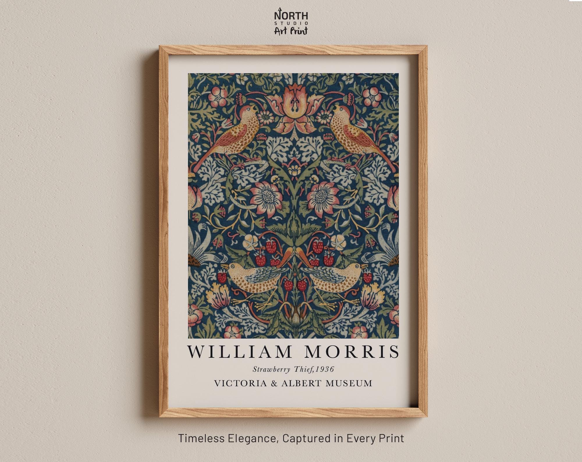 Strawberry Thief Print, William Morris Art, Arts and Crafts Print