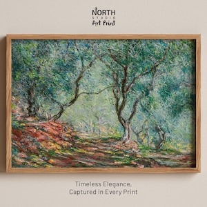 Claude Monet Impressionist Landschaftsdruck, Monet Kunstdruck, Olivenbaumkunst, impressionistische Kunst, Landschaftsdruck, Natur Wandkunst, Klassisch