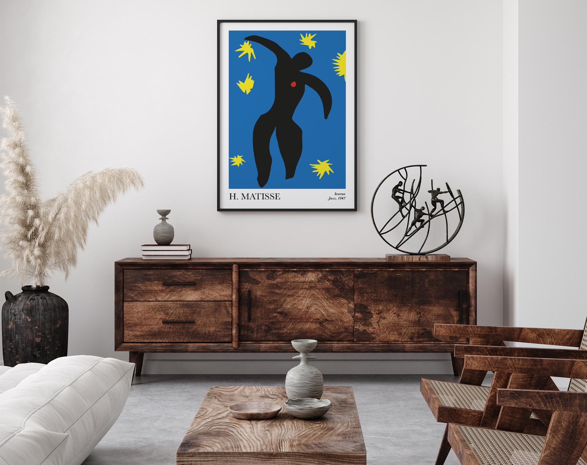 Icarus Print Henri Matisse Jazz Series, Cut-out Silhouette With