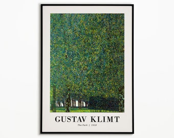 The Park By Gustav Klimt Poster, Poster, Wall Art, Poster Print, Wall Decor, Gustav Klimt, Park, Art Nouveau, Contemporary, Home Decor