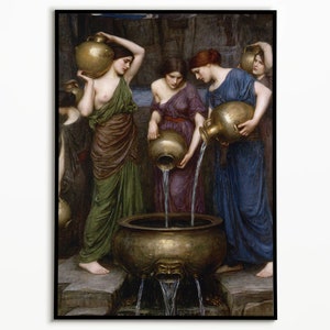Danaides Painting Poster, John William Waterhouse Art Print, Wall Art Decor, Classic Artwork, Wall Decor,  Pre-Raphaelite Art,
