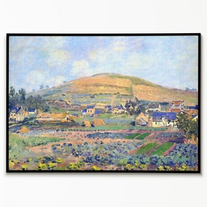 Claude Monet Rouen Berg im Frühling Poster, Wandkunst, Poster Kunst, Natur inspiriert, künstlerische Eleganz, Rouen Szene