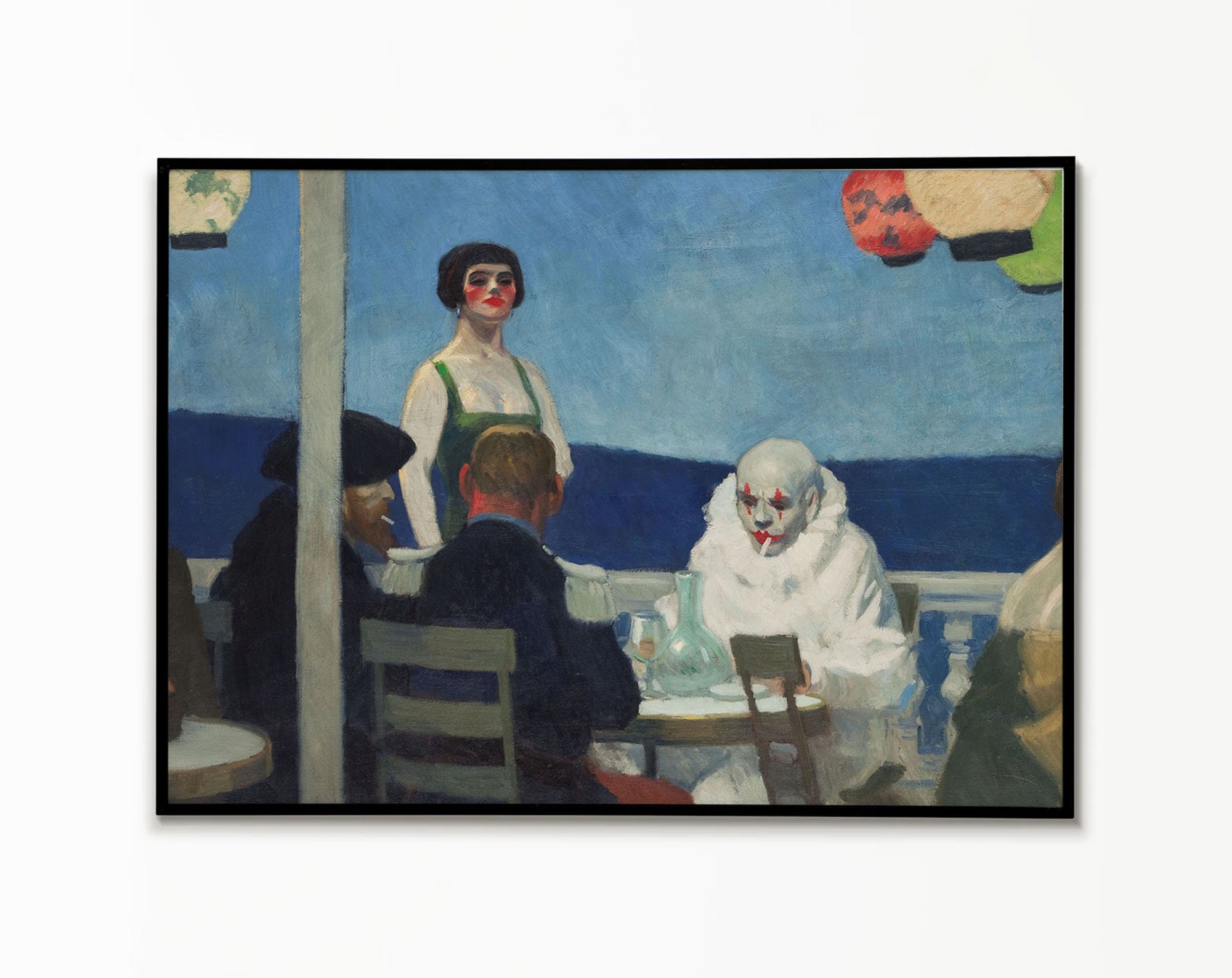 Reproduction Tableau Edward Hopper - Soir Bleu - Toile Ou Papier - NEUF