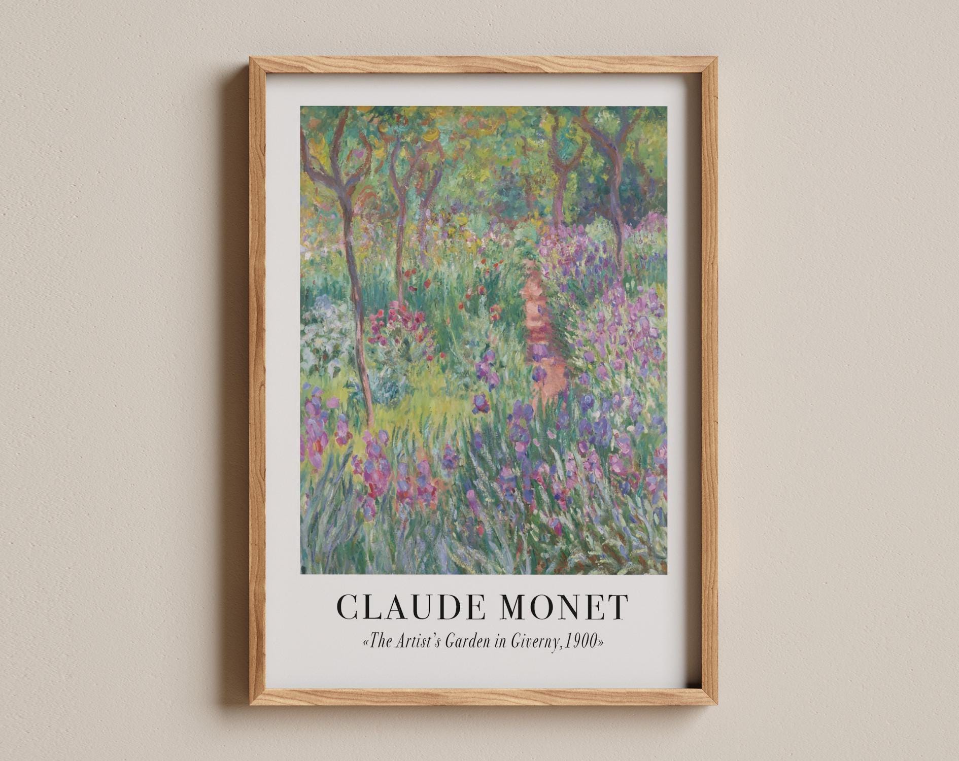 Claude Monet the Artist's Garden in Giverny Print, 1900 Floral