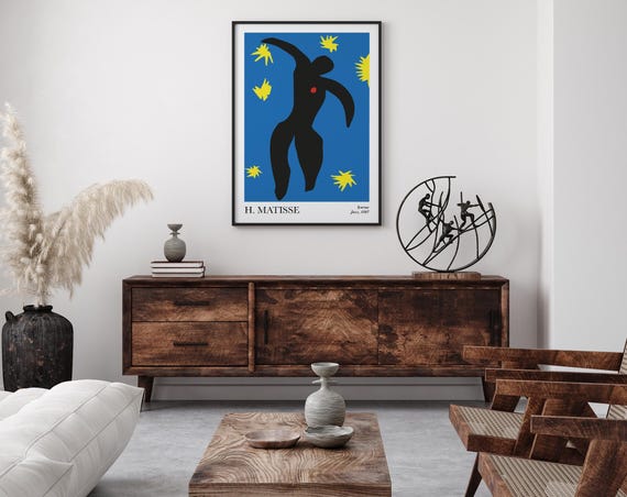 Icarus Print Henri Matisse Jazz Series, Cut-out Silhouette With