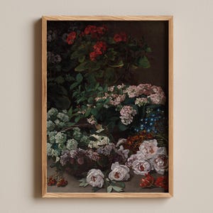 Claude Monet Frühlingsblumen Druck, impressionistische Blumenwandkunst, Vintage botanische Malerei, Fine Art Print, Monet Blumendekor