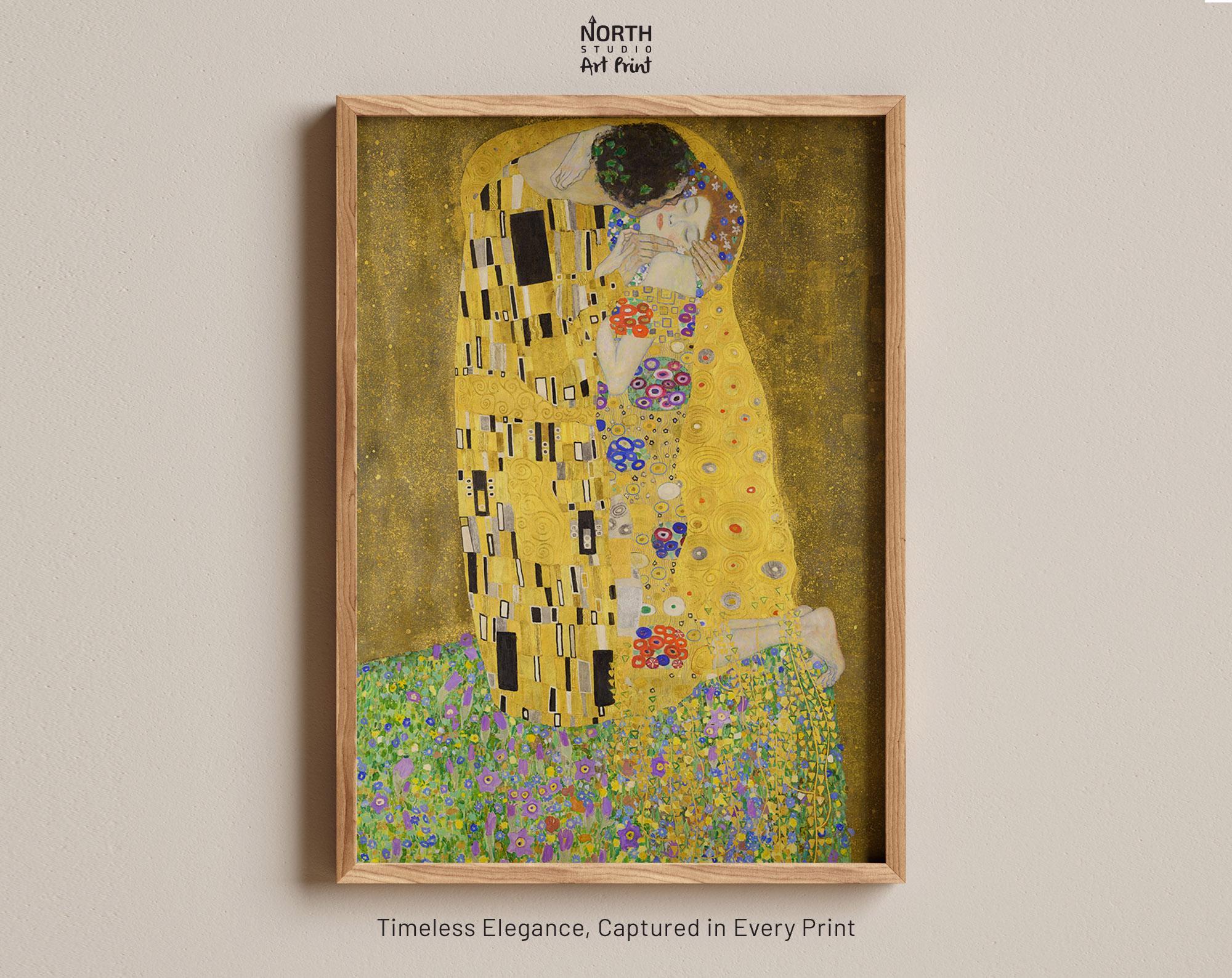 The Kiss by Gustav Klimt Poster, Oil Painting, Fine Art Print