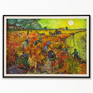 Vincent Van Gogh - Red Vineyard At Arles (Montmajour) - 1888 Poster, Poster, Wall Art, Poster Print, Wall Decor, Vincent Van Gogh, Art