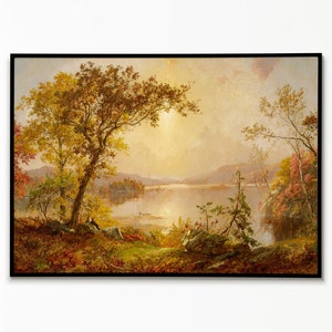 Herbst Fluss Landschaft Poster, Wandkunst, Poster Kunst, Landschaftskunst, Herbst Landschaft, Herbst Natur, künstlerische Eleganz