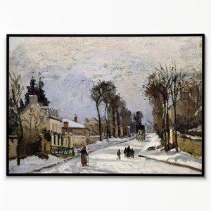 Camille Pissarro Road to Versailles Poster Wandkunst, Kunstdrucke, Landschaftsdruck, Impressionist Poster, Fine Art Print, Home Deco, Poster