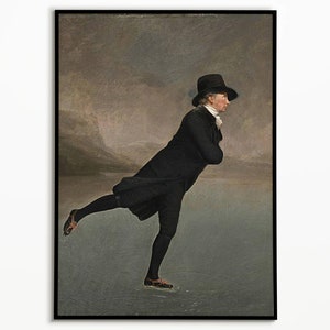 Vintage Man Skating Poster, Poster Print,  Classic Artwork, Wall Decor, Winter Sports, Nostalgic Skating, Vintage Style, Art Print Gift