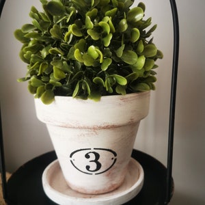Kunst buxus bal met pot, topiary, kunstbloemen