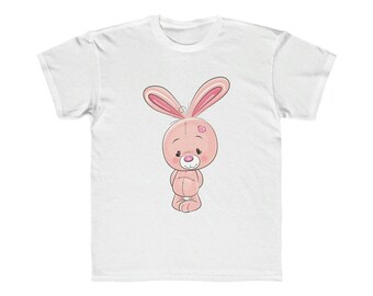 Cute Bunny Girls Kids Regular Fit Tee