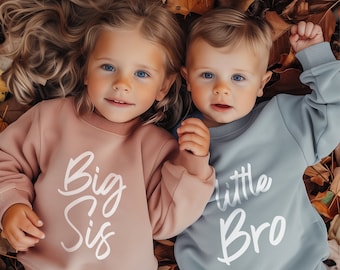 Matching sibling Tracksuit - Big Sister, Little Sister Sweater - Big Brother, Little Brother Jumper. New sibling announcement