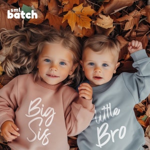 Matching sibling Tracksuit - Big Sister, Little Sister Sweater - Big Brother, Little Brother Jumper. New sibling announcement