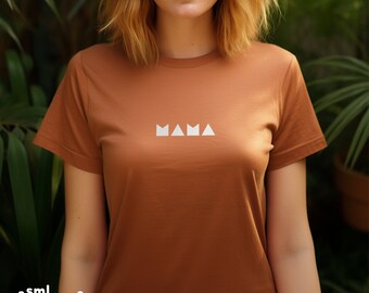 Minimalist Mum T-Shirt Mother's Day Gift Neutral Earthy Tone Tee for New Mum