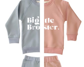 Matching sibling Tracksuit - Big Sister, Little Sister Sweater - Big Brother, Little Brother Jumper. New sibling announcement