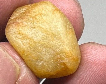 Record Keper Yellow Sapphire Rough Crystal Natural Untreated Sapphire Specimen Birthstone Gemstone.