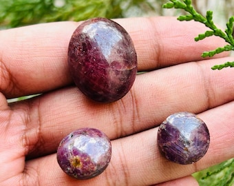 Natural RUBY Silky Star Ruby Cabochon Natural Star Ruby Jewelry Making Supply Star Ruby Corundum Crystal Family 120 Carat Free Size