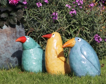 Blauer verrückter Vogel
