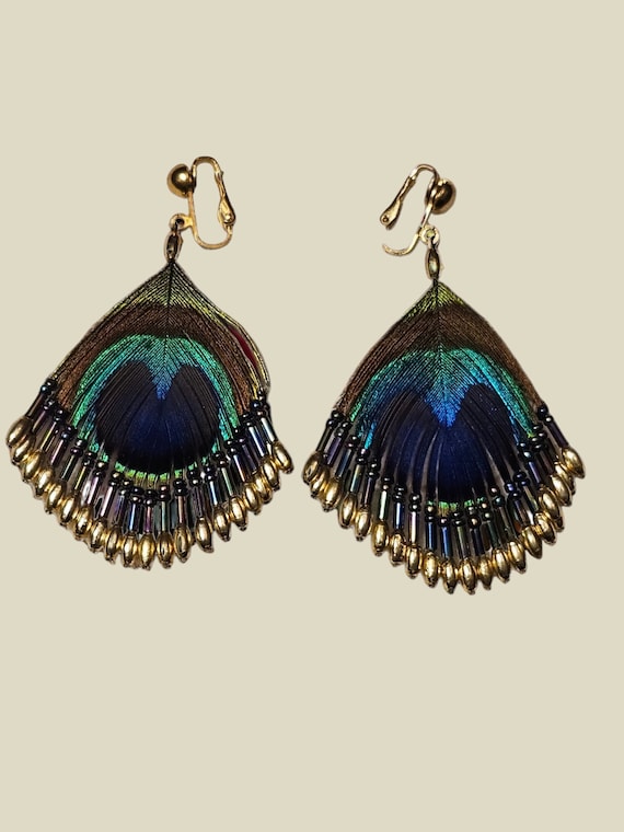 Peacock Feather Earrings