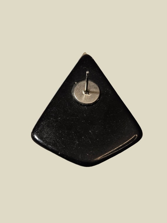1980 Triangle Cut Post Earrings - image 3