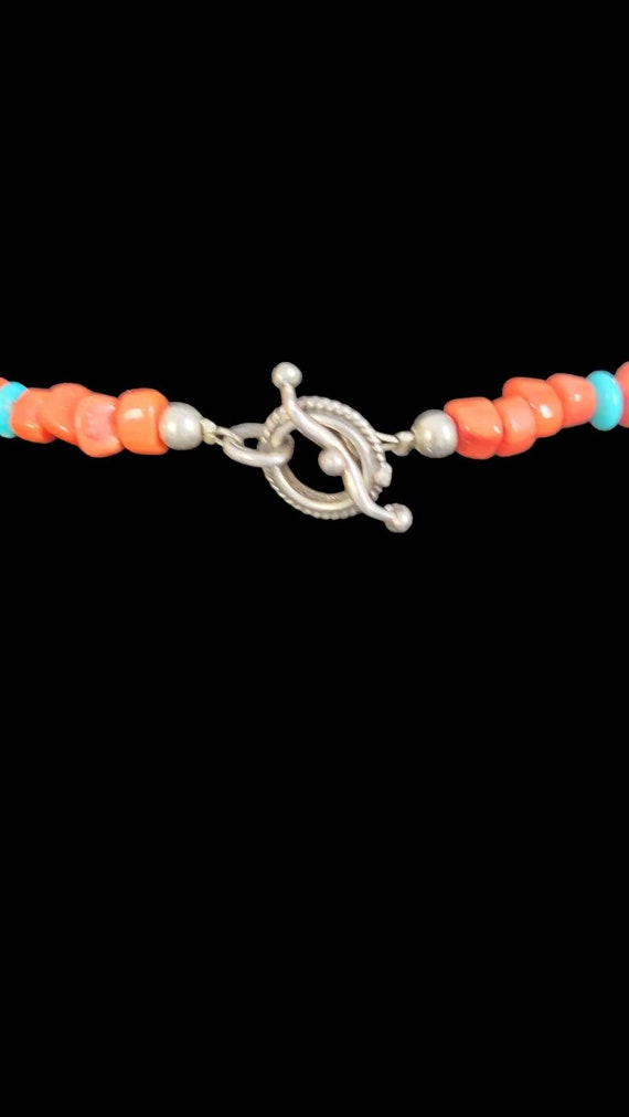 Beautiful Coral an Turquoise Necklace - image 2