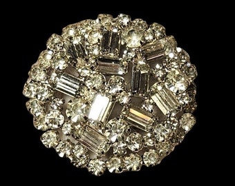 Dazzling Faux Diamond Vintage Brooch