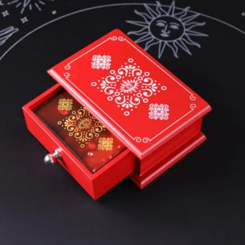 Tarot Deck 78 Cards Red Black Tarot Tarot Deck for Etsy