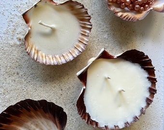 Scallop Shell Candle | Tea-light Candle | Beach | Wedding Favour