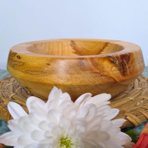 Handmade Wooden Bowl Home Décor Art Living Room Dining Room - spalted cherry wood