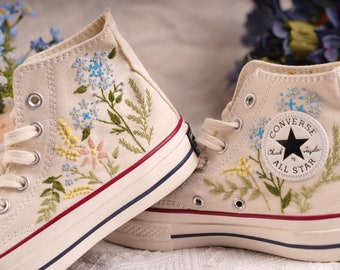 Converse Embroidery/Personalized Wedding/Personalized Gift/Gifts For Girlfriend/Christmas Gifts/Hand Embroidered/Gifts/Converse High Top