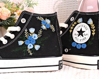 Converse Embroidery/Custom Converse Shoe/Gifts For Dad/Converse Embroidery/Gift For Her/Hand Embroidered/Custom Converse/Converse High Top