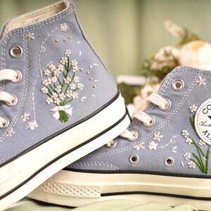 For Bride Sneakers/Converse Embroidery/Personalized Gifts/Wedding Gifts/Embroidery Converse/Embroidery Designs/Gifts/Converse High Top