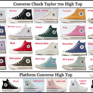 Bruidsconverse/aardbei Converse/cadeaus voor meisjes/gepersonaliseerde geschenken/Converse bloem/cadeaus voor papa/Converse borduurwerk/Converse hoge top afbeelding 6