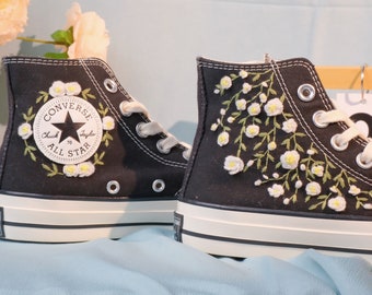 Scarpe Converse personalizzate ricamate Converse Chuck Taylor Scarpe Converse floreali ricamate degli anni '70 Il miglior regalo per lei