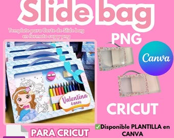 Slide Bag, cutting template for a briefcase-shaped box, SVG format