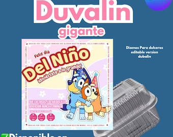 Template to create your candy box, party favors, event candy box, 100% editable in name, colors, designs ready to print, Duvalin