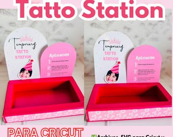 タトゥーステーション用編集可能なテンプレート、Cricut、Silhouette Studio用のSVG形式、Cameo用のAI形式、カスタマイズ可能
