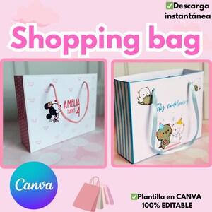 Canva, Editable Shopping Bag Template, 100% editable for Canva